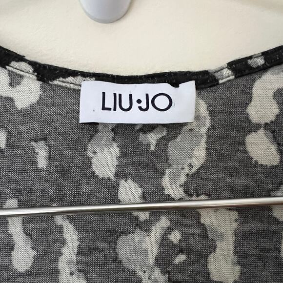 LIU-JO Black White Leopard V-Neck Short Sleeve Dress Size S - Picture 6 of 9